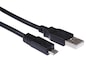 USB-A till USB Micro-B kabel 1m (svart) USBkablar