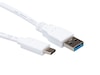 USB-A till USB-C kabel 0.5m (vit) USBkablar