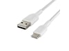 Belkin USB-A till USB-C kabel 1m (vit) Kablage/Adapter/Diverse