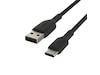 Belkin USB-A till USB-C kabel 1m (svart) Kablage/Adapter/Diverse