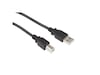 USB-A till USB-B-kabel 5m (svart) USBkablar