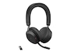 Jabra Evolve2 75 Link380a MS Stereo Black Headset trådlöst