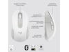 Logitech Signature M650 Large trådlös mus Offwhite Mus