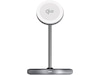 Andersson 2-i-1 Qi2 20W trådlös laddningsstation (silver) Laddare