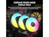 Corsair RS120 ARGB Fläkt 3pk (svart) Fläkt