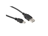 USB-A till USB Mini-B kabel 2m (svart) USBkablar