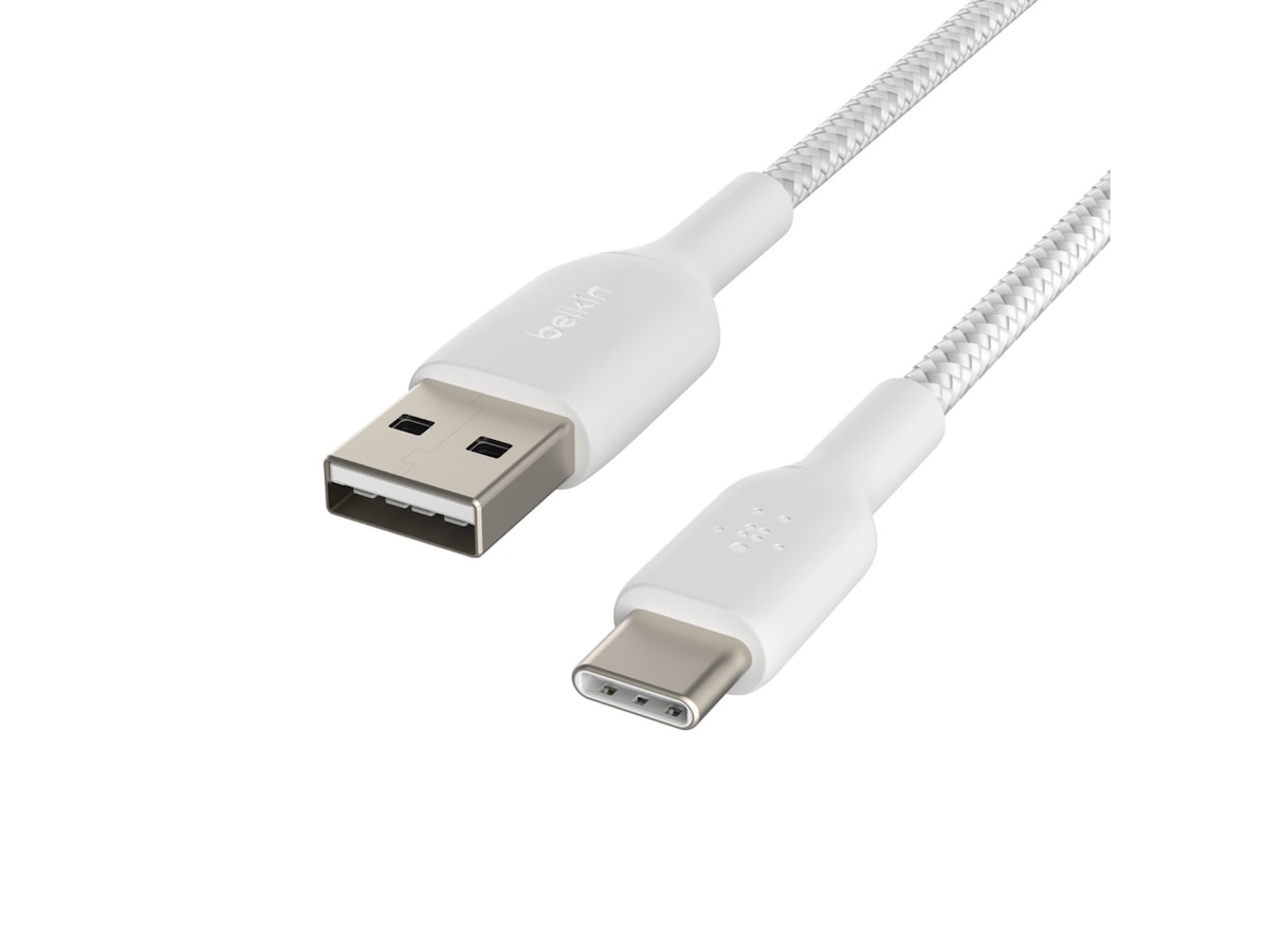 Belkin USB-A till USB-C kabel 1m (vit) Kablage/Adapter/Diverse