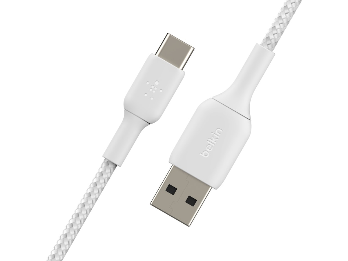 Belkin USB-A till USB-C kabel 1m (vit) Kablage/Adapter/Diverse