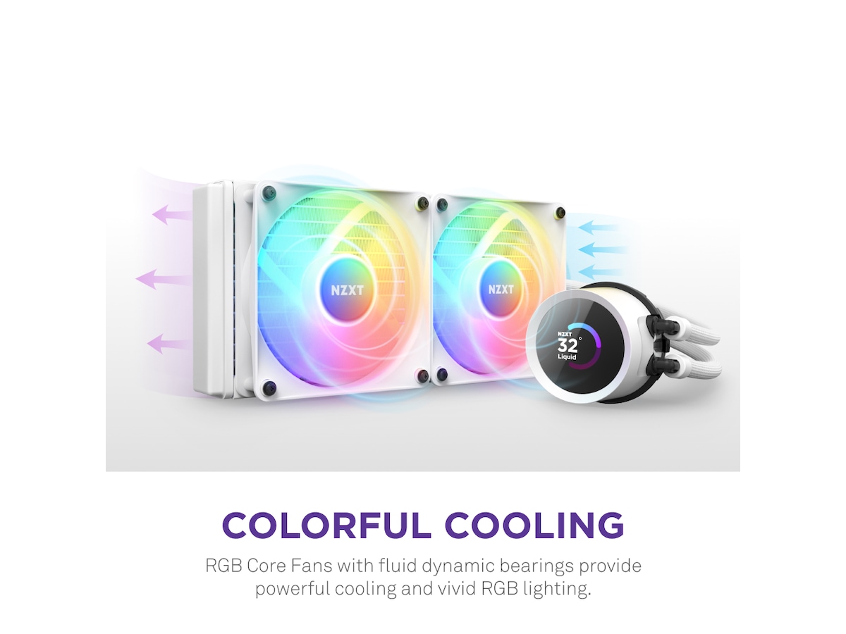 NZXT Kraken 240 RGB CPU Kylare (vit) CPU - Vattenkylning