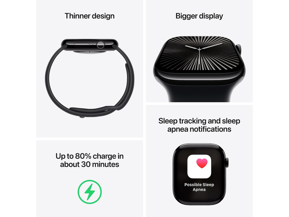 Apple Watch Series 10 GPS + LTE 42mm Titan (skifer) Watch