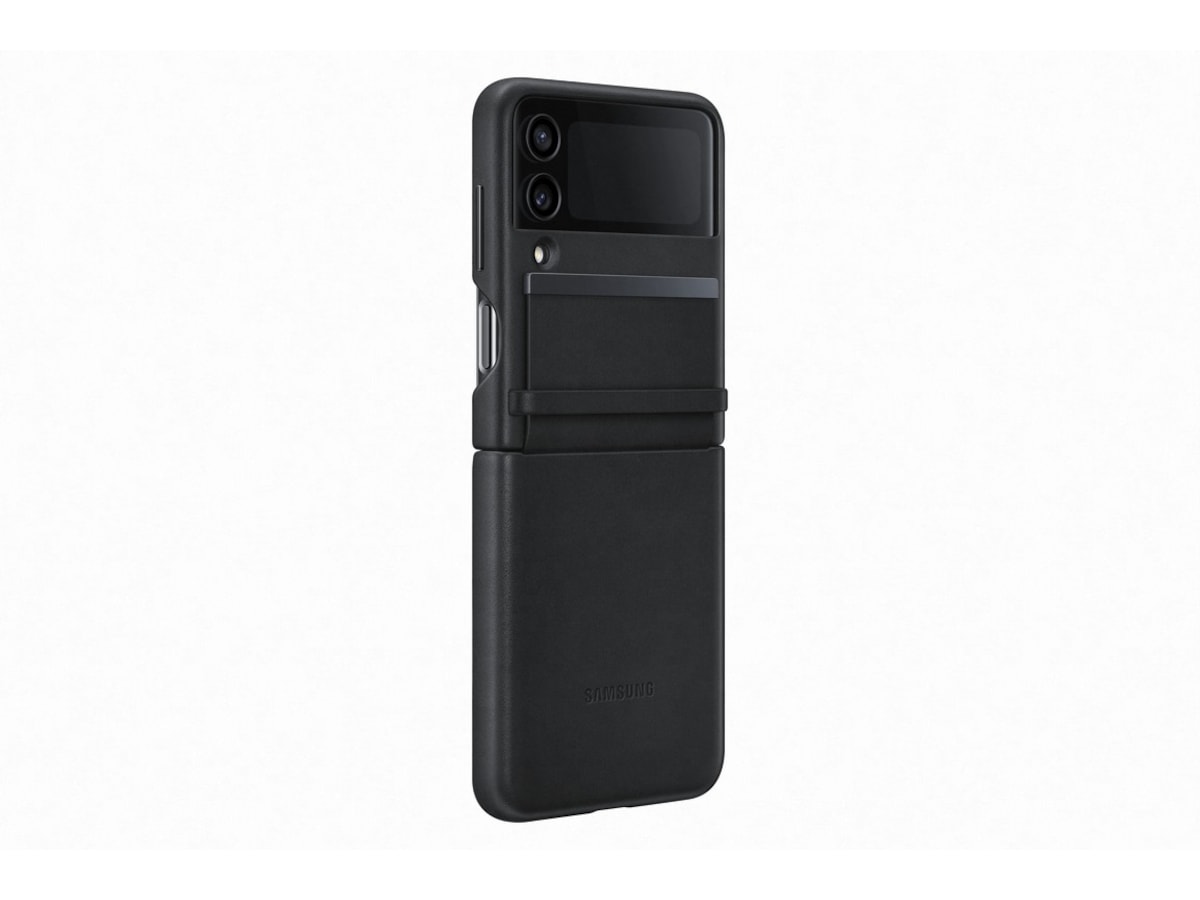 Samsung Galaxy Z Flip4 Leather Skal (svart) Skydd