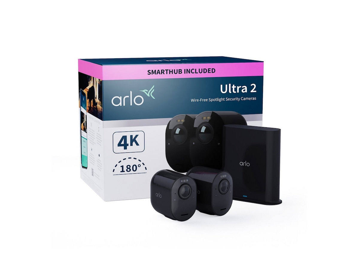 Arlo Ultra 2 övervakningskamera utomhus 2pk (svart) Övervakningskamera