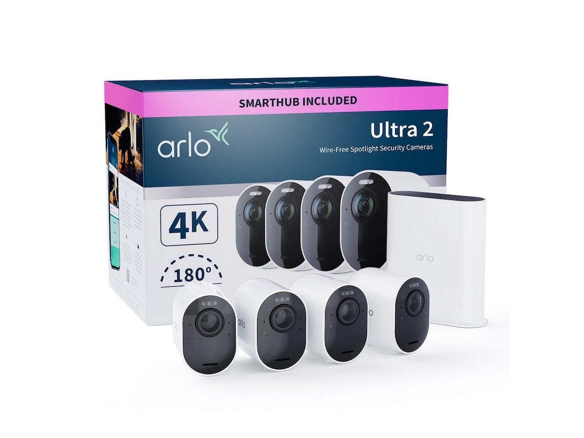 Arlo Ultra 2 övervakningskamera utomhus 4pk (vit) Övervakningskamera