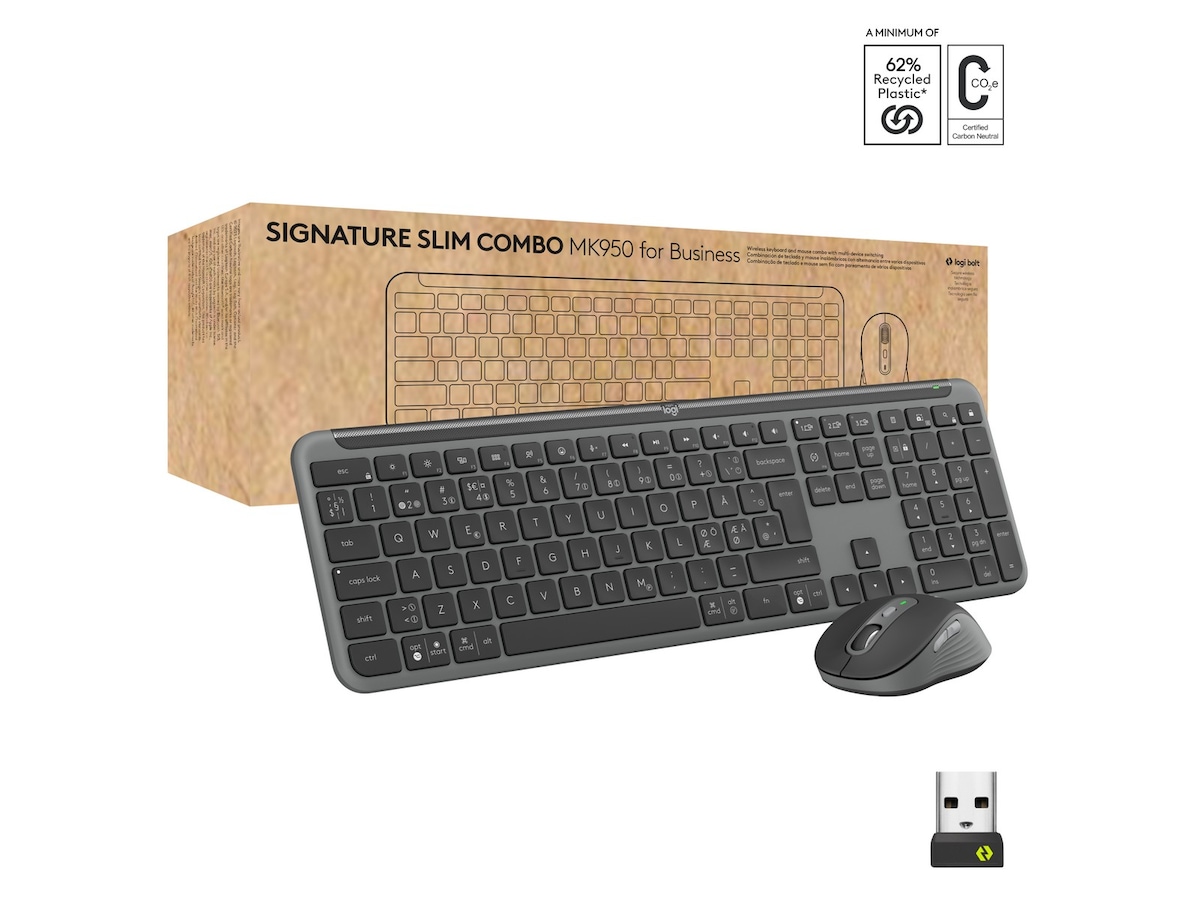 Logitech Signature Slim Combo MK950 for Business (graphite) Mus/tangentbord kombinationpaket