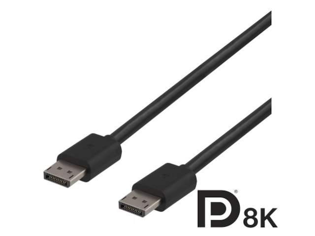 Displayport kabel 2m (svart) Skärmkablar