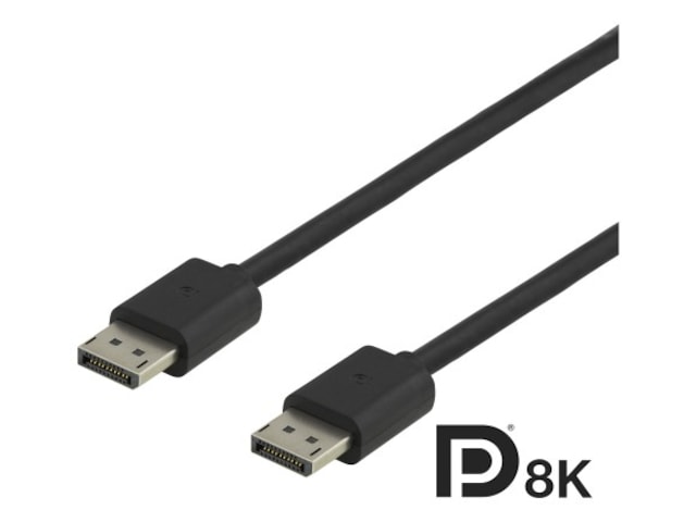 Displayport kabel 1m (svart) Skärmkablar