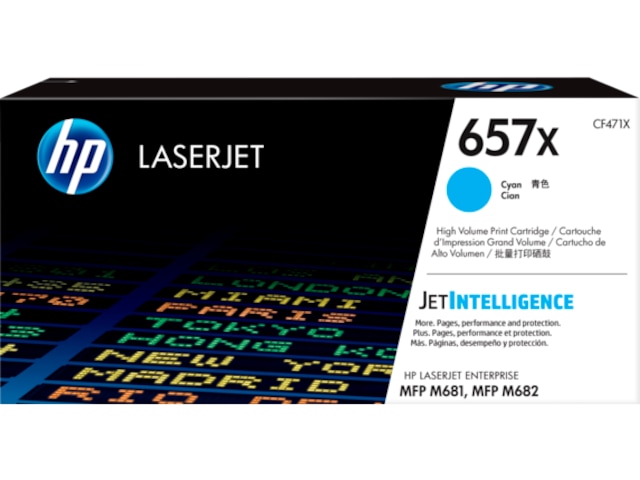 HP Toner 657X Cyan Lasertoner