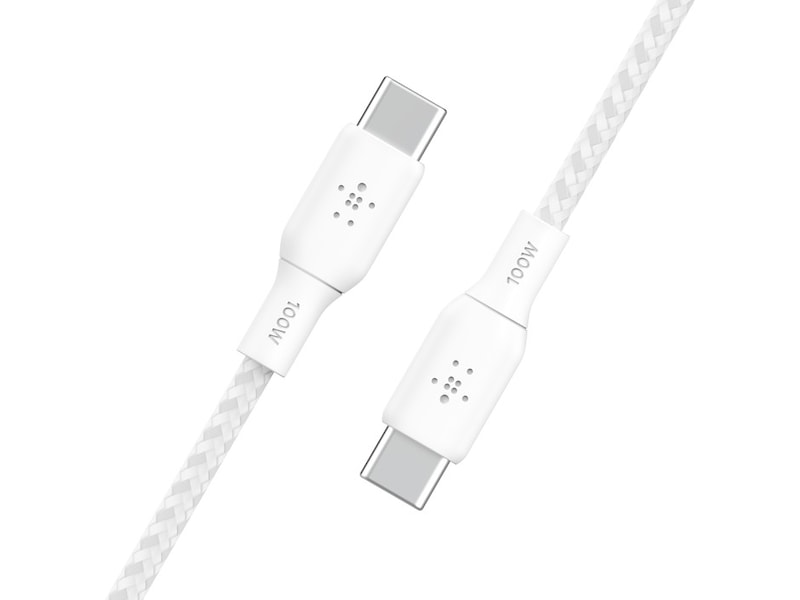 Belkin USB-C till USB-C kabel 2m (vit) USBkablar