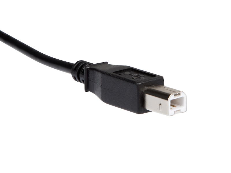 USB-C till USB-B kabel 2m (svart) USBkablar