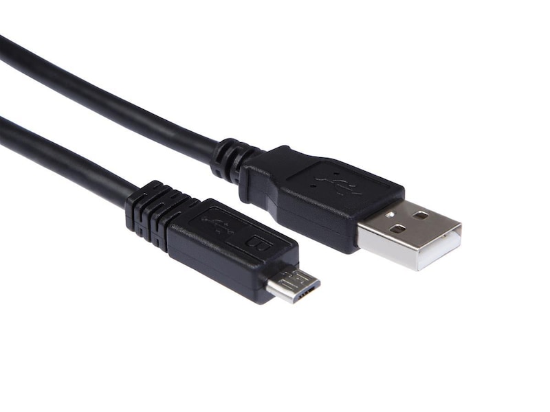 USB-A till USB Micro-B kabel 1m (svart) USBkablar