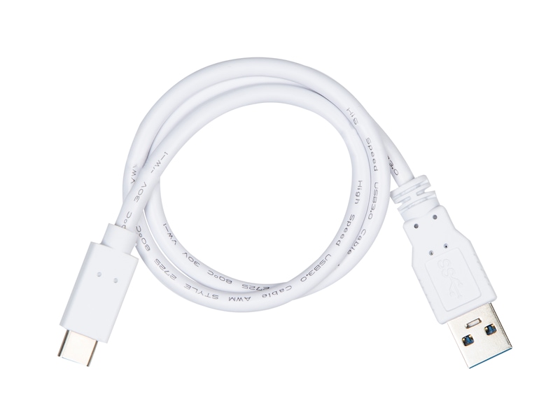 USB-A till USB-C kabel 0.5m (vit) USBkablar