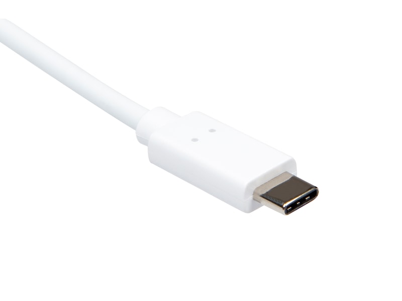 USB-A till USB-C kabel 2m (vit) USBkablar