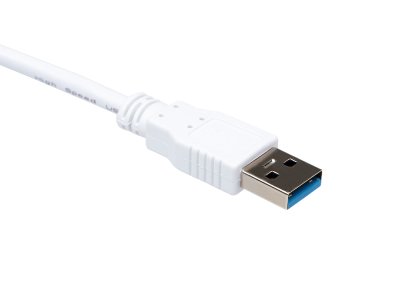 USB-A till USB-C kabel 2m (vit) USBkablar