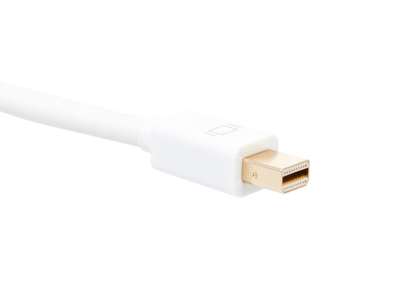 MiniDP till Displayport kabel 5m (vit) Skärmkablar