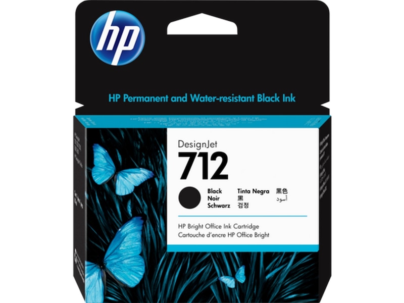 HP bläck 712 Svart Bläckpatron