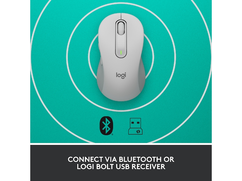 Logitech Signature M650 Large trådlös mus Offwhite Mus