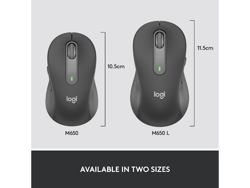 Logitech Signature M650 Large  trådlös mus grafitgrå Mus