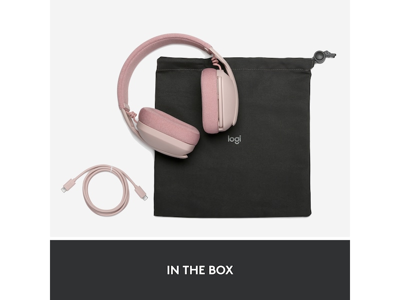 Logitech Zone Vibe 100 trådlös headset (rosa) Trådlöst