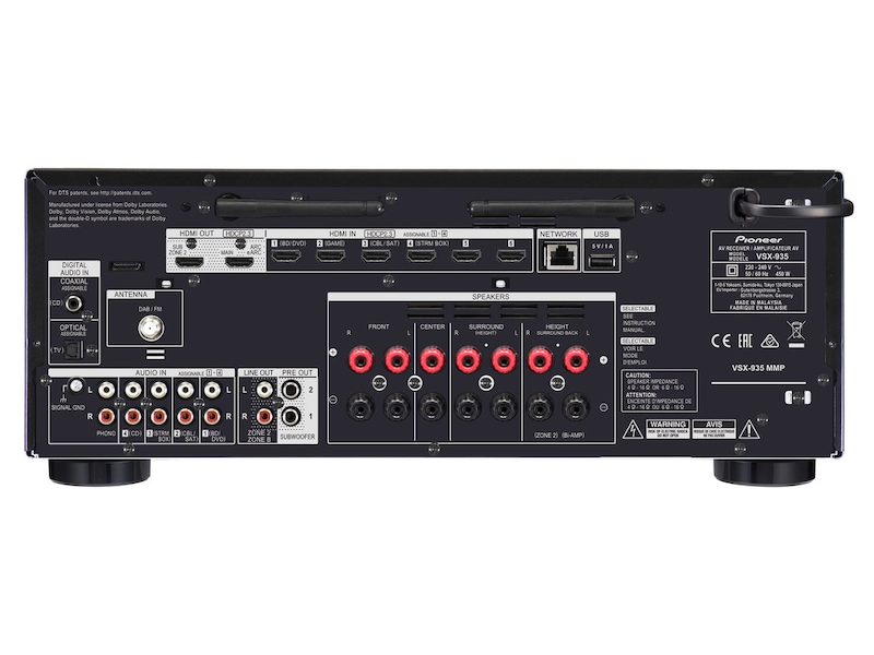 Pioneer VSX-935 AV Receiver 7.2ch (svart) Receiver