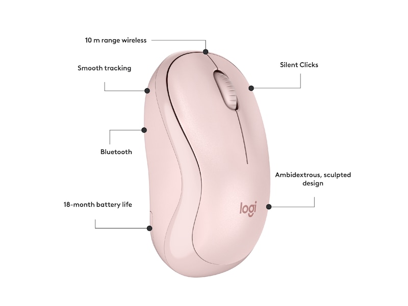 Logitech M240 Trådlös Mus (rosa) Mus