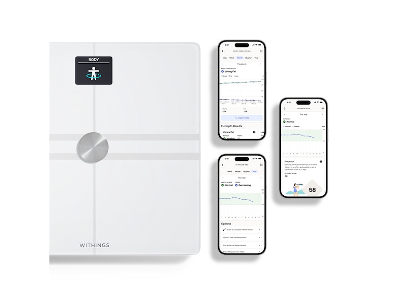 Withings Body Comp Wi-Fi smart badvåg (vit) Badrumsvåg