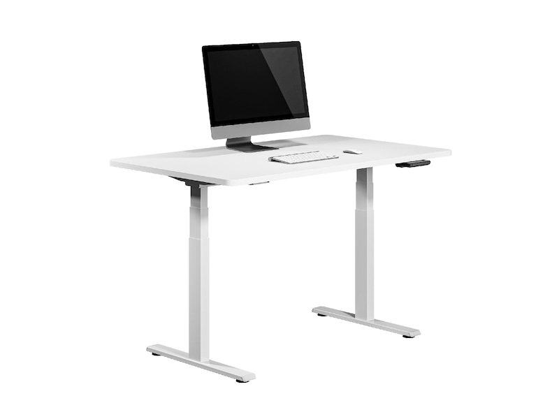 Ergonomiskt höj-/sänkbord 120cm (vit/eik) Skrivbord