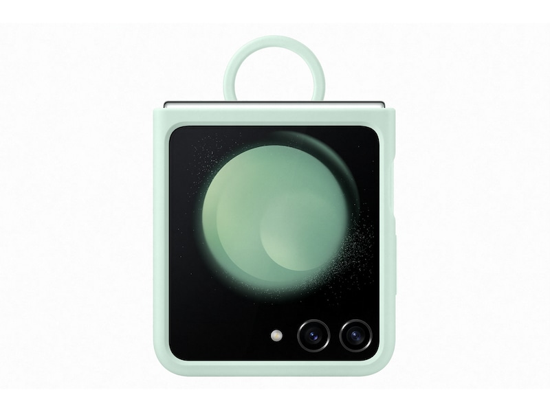 Samsung Z Flip5 silikonskydd med ring (ocean green) Skydd