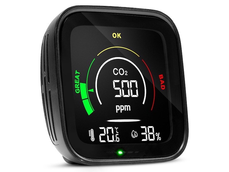 Iiglo CO2-mätare (svart) Multisensorer