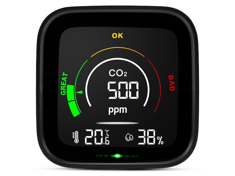 Iiglo CO2-mätare (svart) Multisensorer