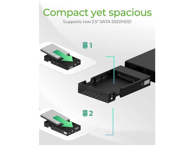 Icy Box External RAID Enclosure IB-RD2253-C31 Externa Chassi