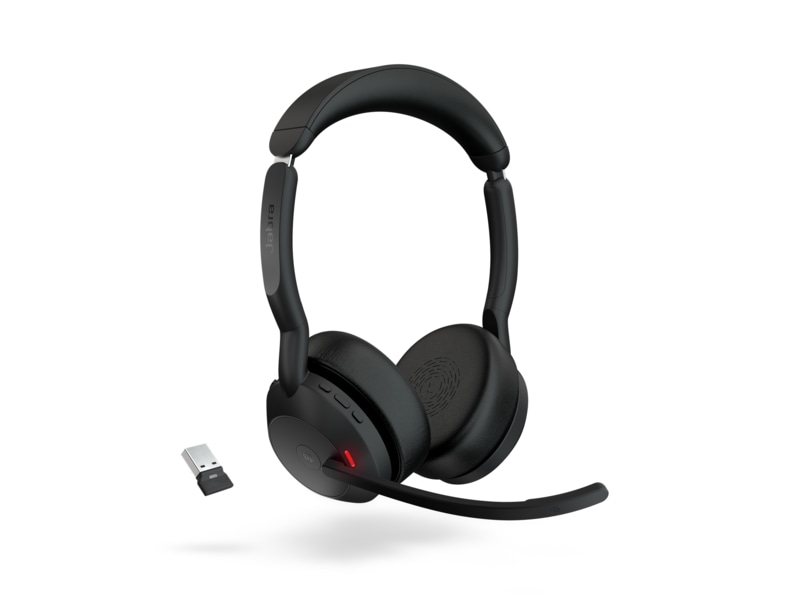 Jabra Evolve2 55 Link380a MS Teams Stereo Stand Headset trådlöst