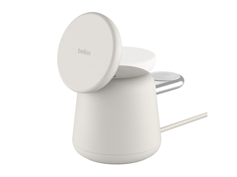 Belkin Boost Charge Pro 2-i-1 15W trådlös laddningsdocka (sand) Laddare