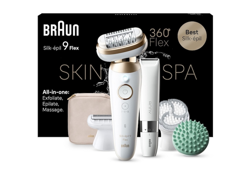 Braun Silk-épil 9 Flex 3S SkinSpa Epilator SES9-481 (vit/guld) Ladyshave