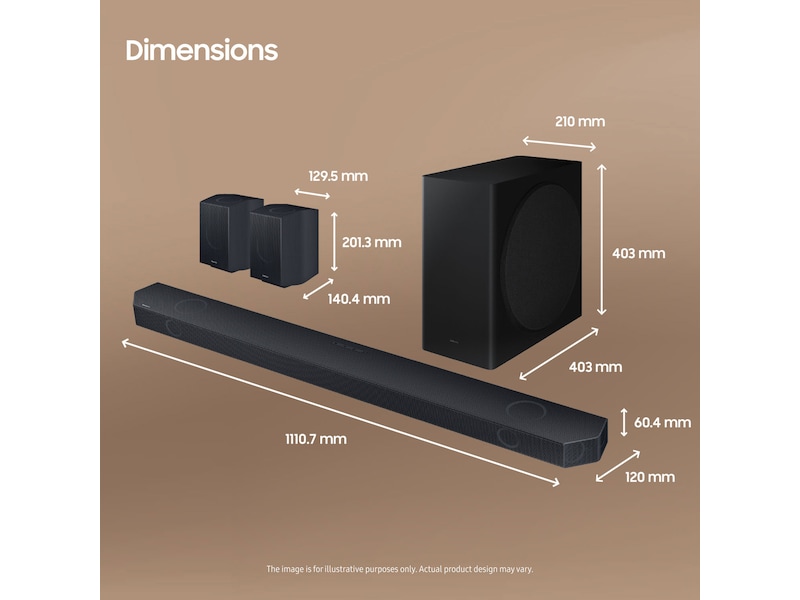 Samsung HW-Q935D soundbar med subwoofer (svart) Soundbars