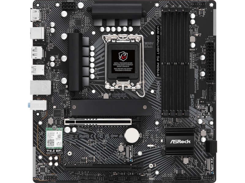 ASRock B760M Phantom Gaming Lightning WIFI Moderkort Intel Socket