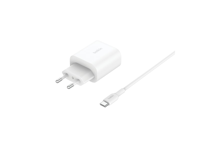 Belkin 3-i-1 Qi2 trådlös laddare (vit) Laddare