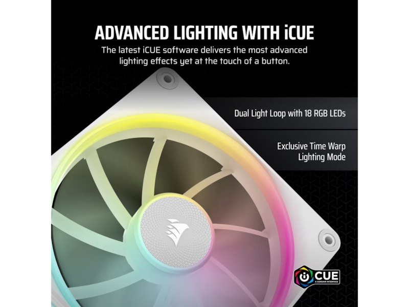 Corsair iCUE Link LX140 RGB Fläkt 2pk (vit) Fläkt