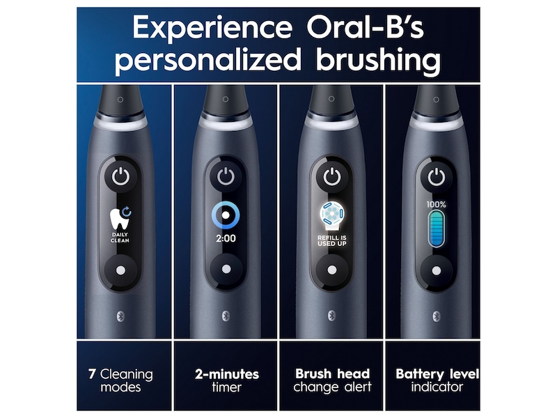 Oral-B iO 9 Duo elektriska tandborstar (svarta & ljusrosa) Tandvård