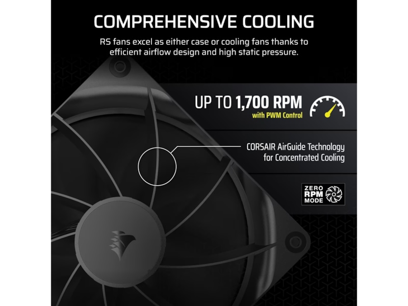 Corsair RS140 Fläkt 2pk (svart) Fläkt