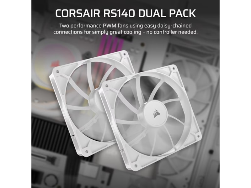 Corsair RS140 Fläkt 2pk (vit) Fläkt